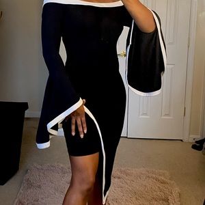 Black & White Asymmetrical Dress